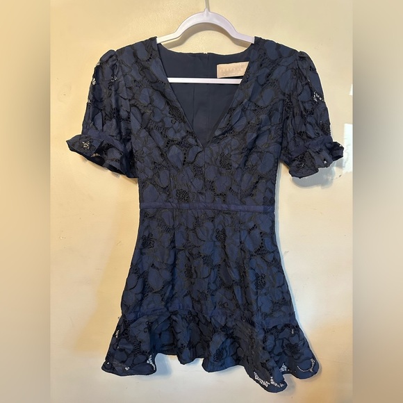 Keepsake The Label Honour Mini Dress Lace Balloon Sleeve Ruffle Size Small - Picture 2 of 5